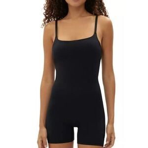 Gap GapBody Womens XL Black Super Stretch Shorty Bodysuit Built in Bra NWT $48